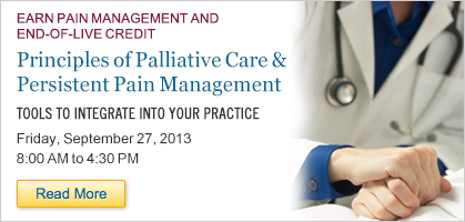 Principles of Palliative Care and Persistent Pain Management