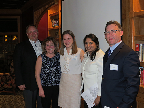 Katelyn Foley (center) accepts the Middlesex North District Hugh Mahoney Scholarship Award Katelyn Foley (center) accepts the Middlesex North District Hugh Mahoney Scholarship Award