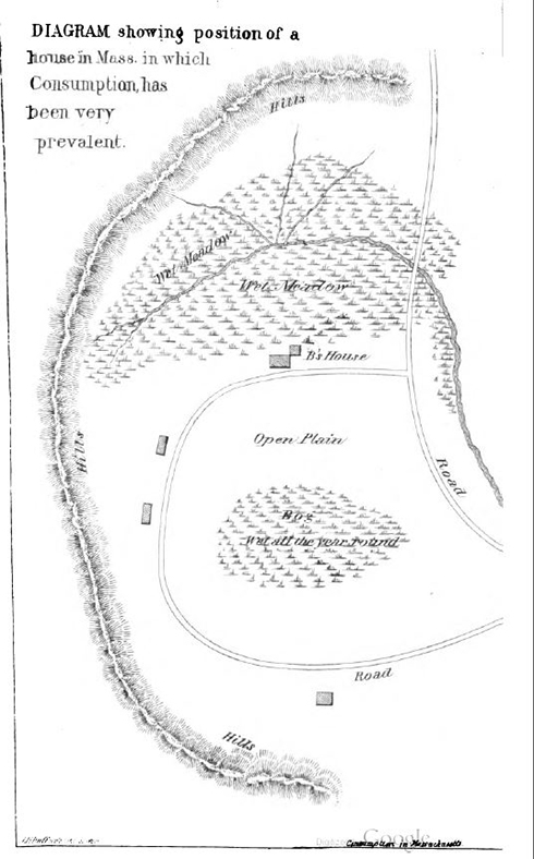 Map Showing Position of House in which Consumption has been Prevalent