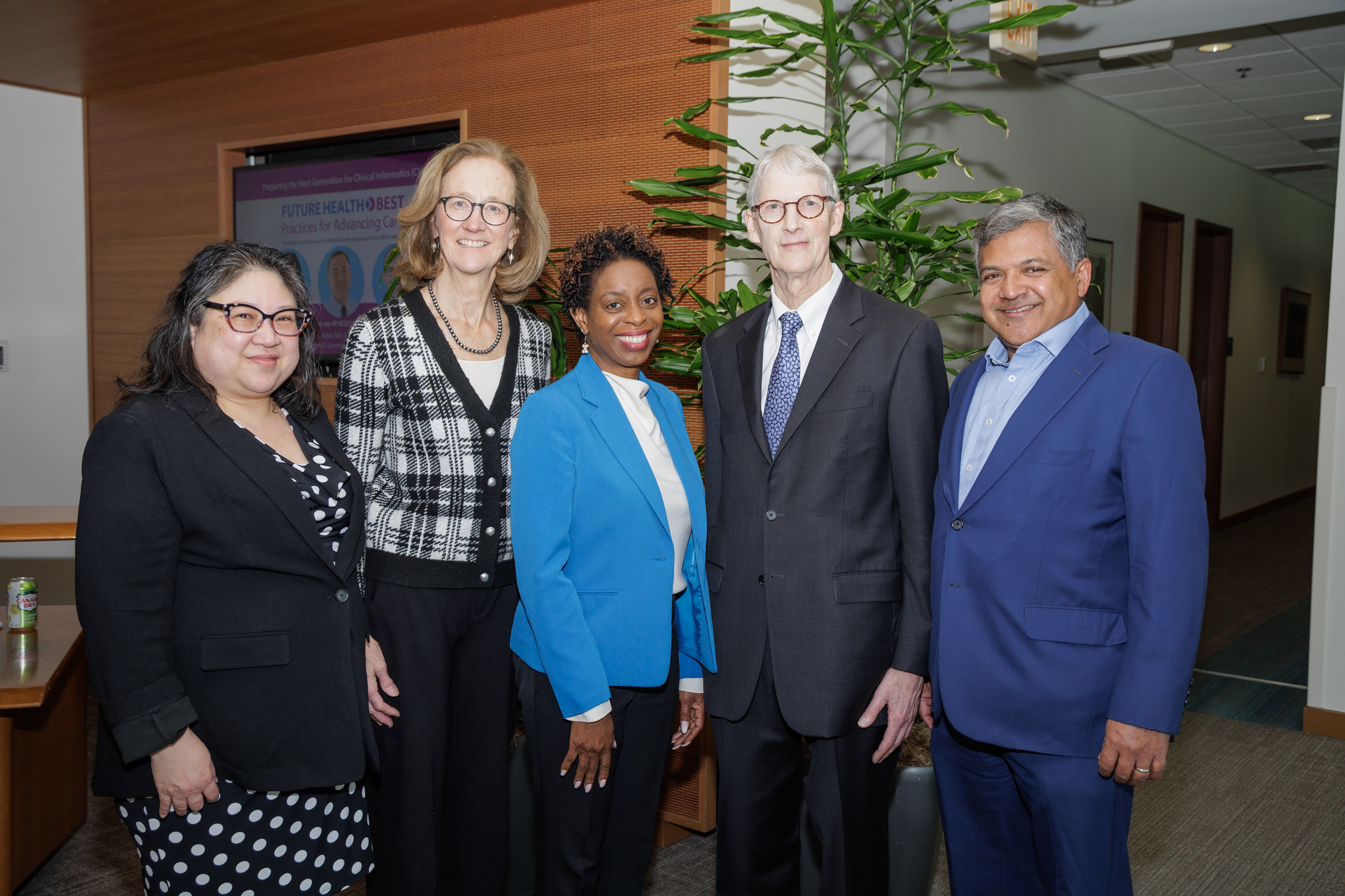 From left to right: Olivia C. Liao, MD, FACS; Lois Dehls Cornell, EVP, MMS; Nichola Davis, MD, MS; Hugh M. Taylor, MD; and Rushika Fernandopulle, MD, MPP, FACP.
